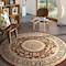 World Rug Gallery Traditional Oriental Medallion Design Area Rug 6'6'' Round Burgundy 101BURGUNDY6RND - alternate 2